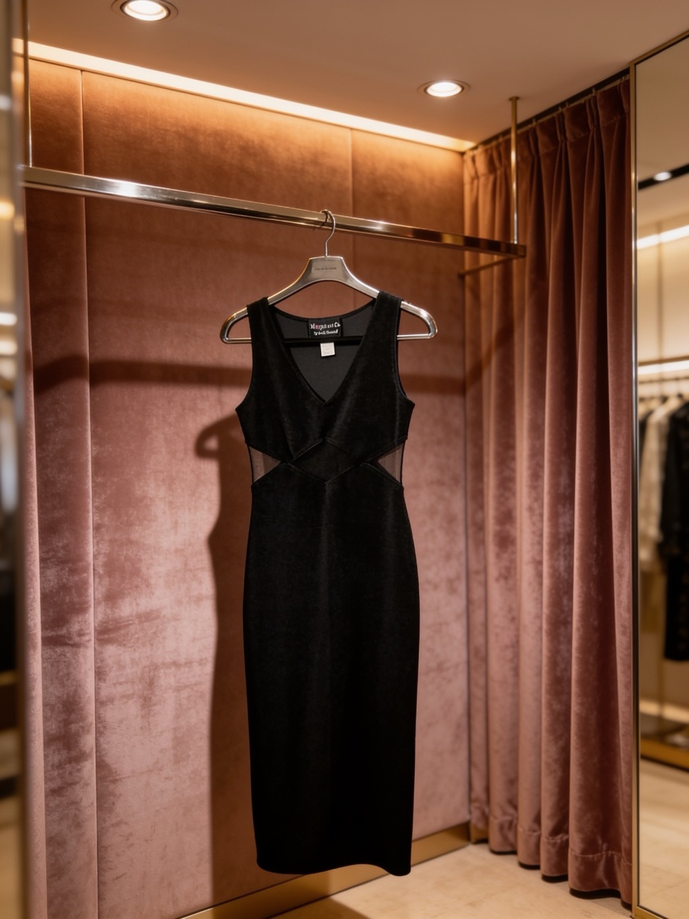 Black Sleeveless V-Neck Maxi Dress by